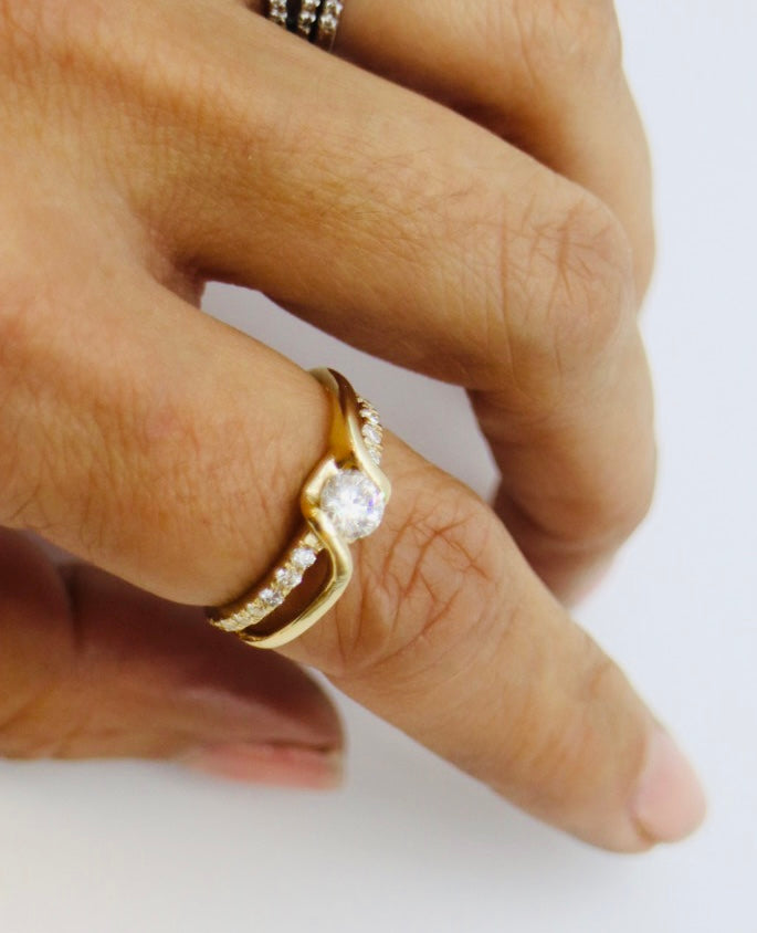 BAGUE DIAMANT BYPASS