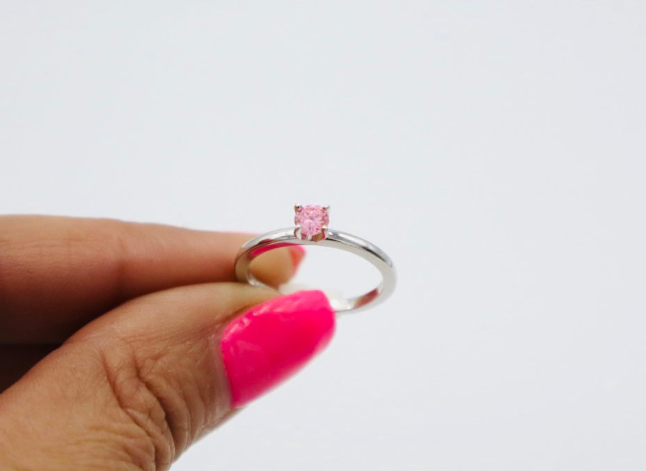 Bague Pink Saphir 10k