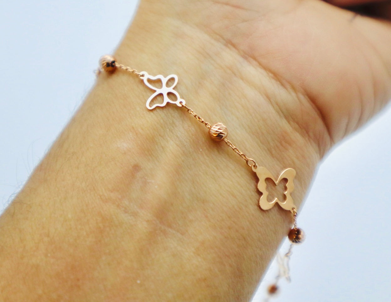 Bracelet Papillon 10k