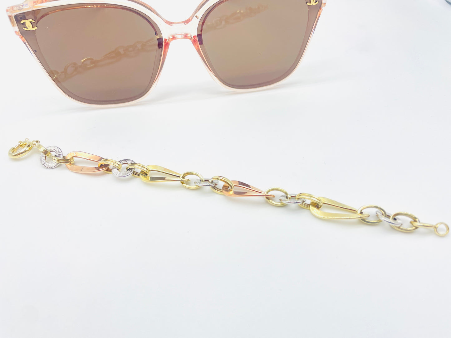Bracelet trois tons 10k