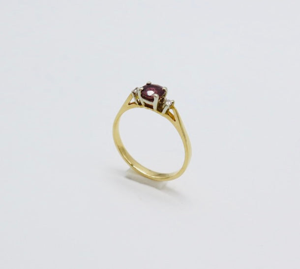Bague Rubis et Diamants 14k
