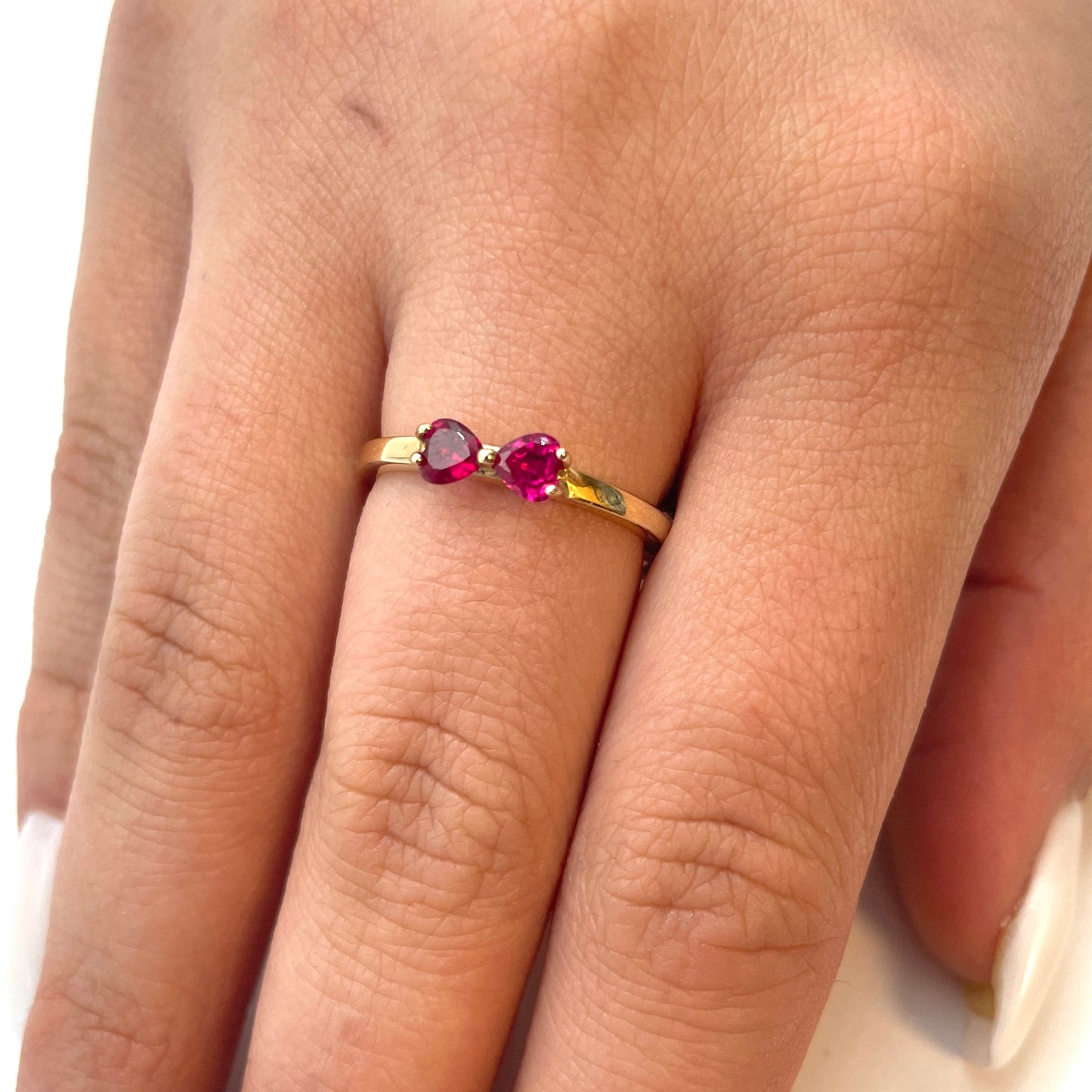 Bague Noeud Papillon Rouge