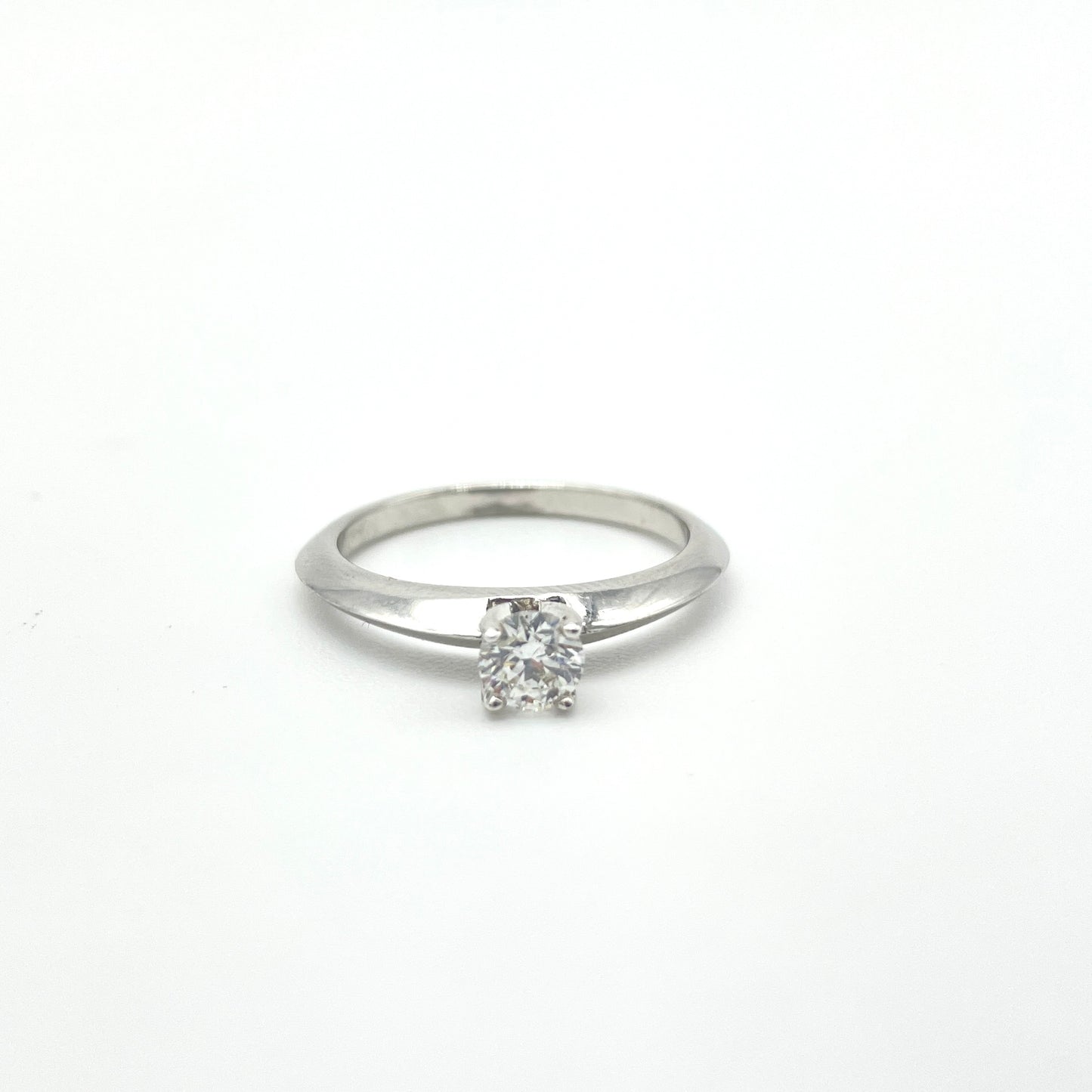 Bague Solitaire Or blanc 10k