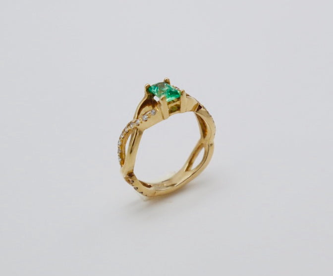 Bague En Pierre Verte