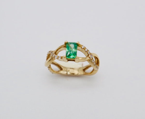Bague En Pierre Verte