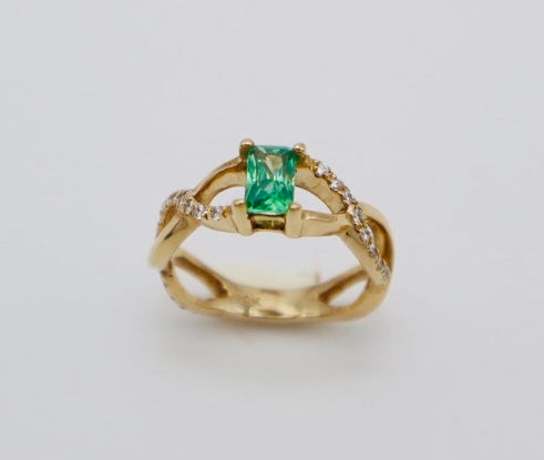 Bague En Pierre Verte