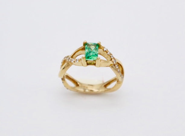 Bague En Pierre Verte