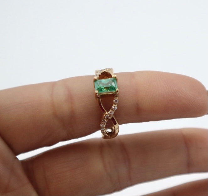 Bague En Pierre Verte