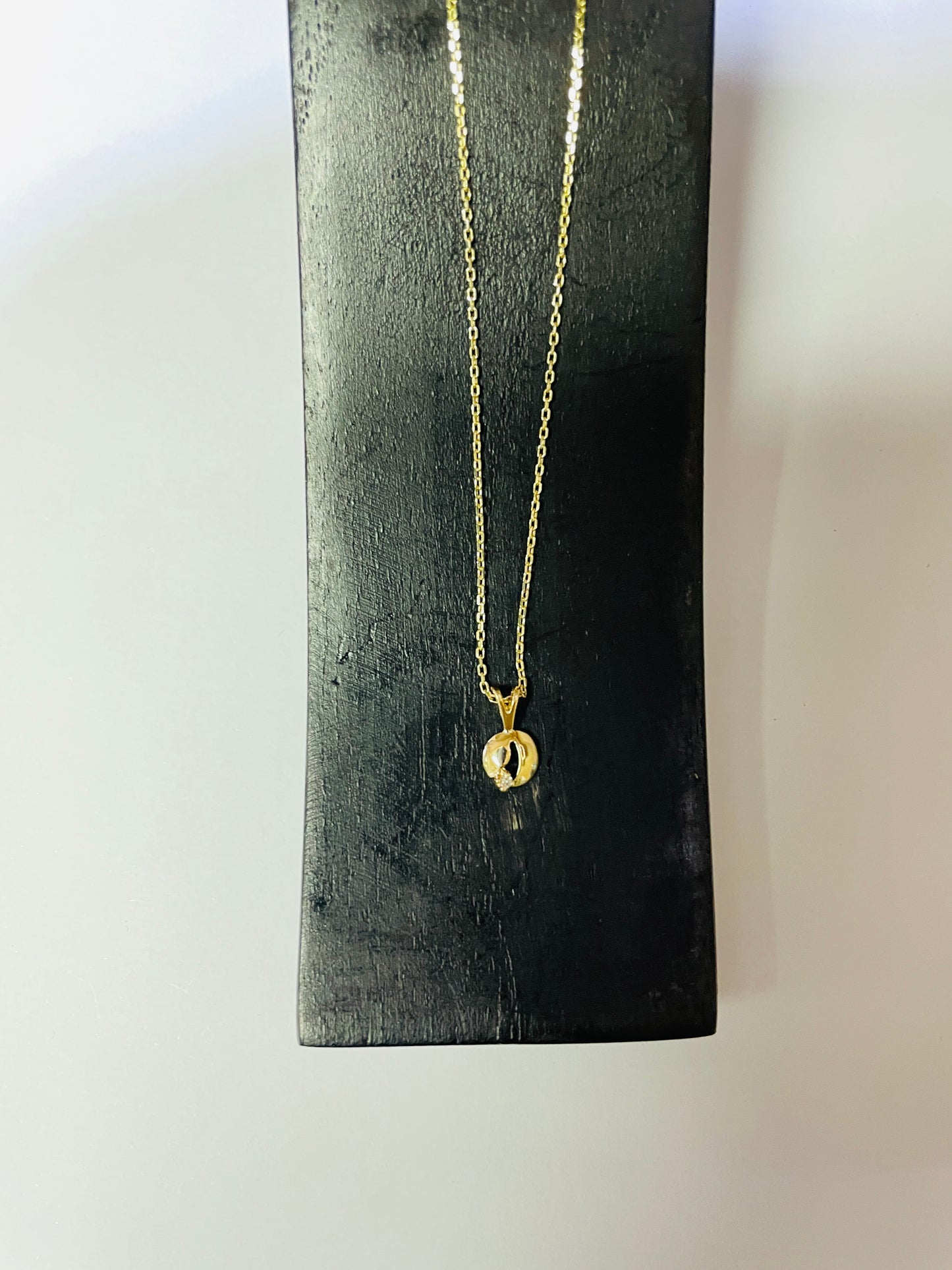 Collier Pendentif Diamant Discret 10k