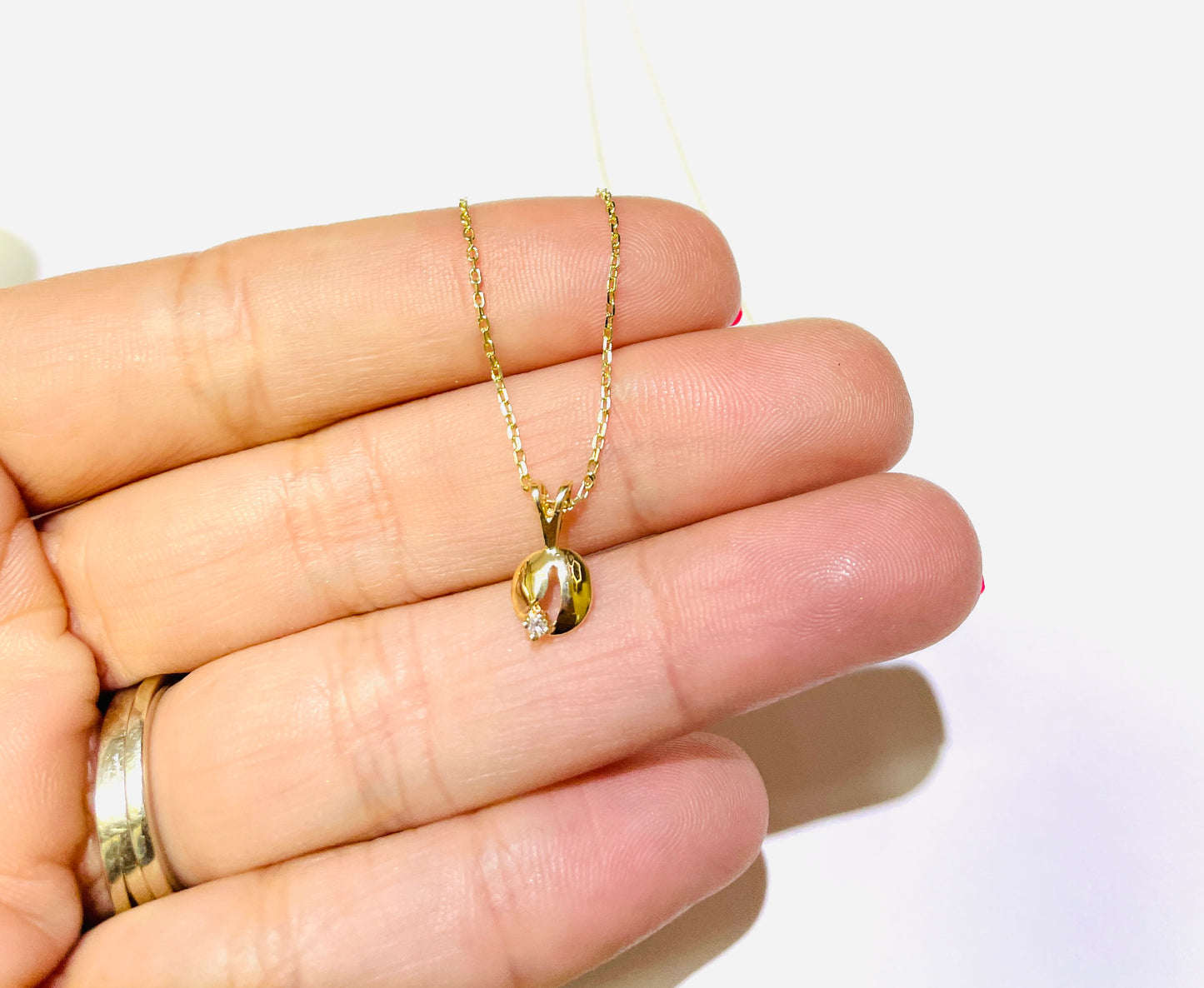 Collier Pendentif Diamant Discret 10k