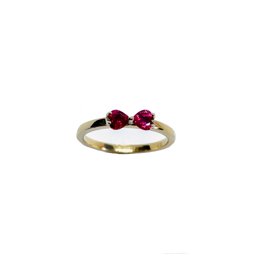 Bague Noeud Papillon Rouge