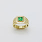 BAGUE HOMME VERTE EMERAUDE