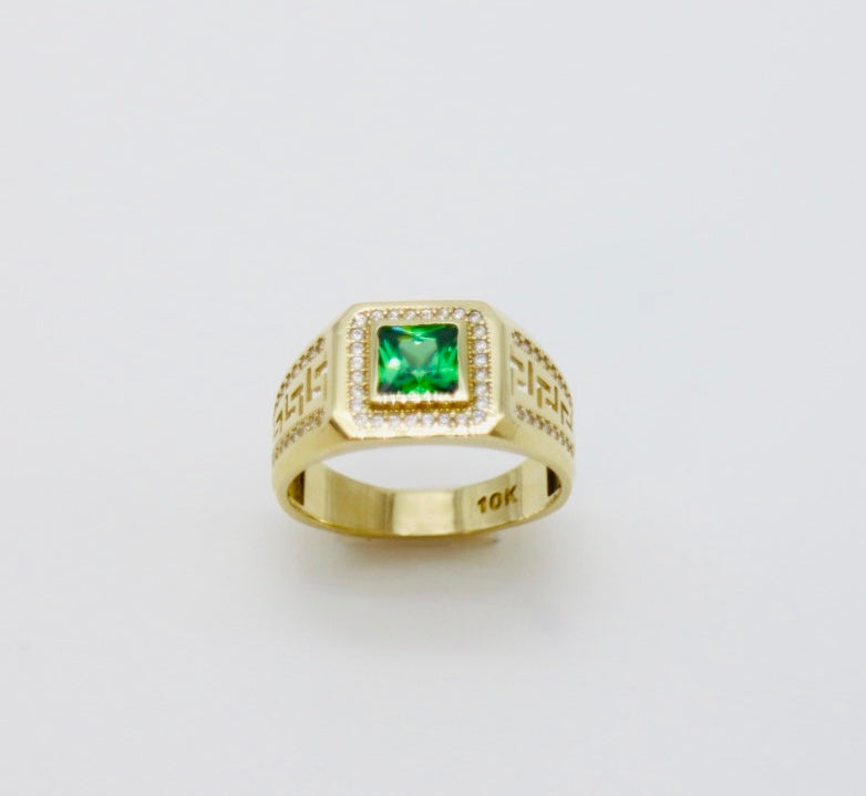 BAGUE HOMME VERTE EMERAUDE