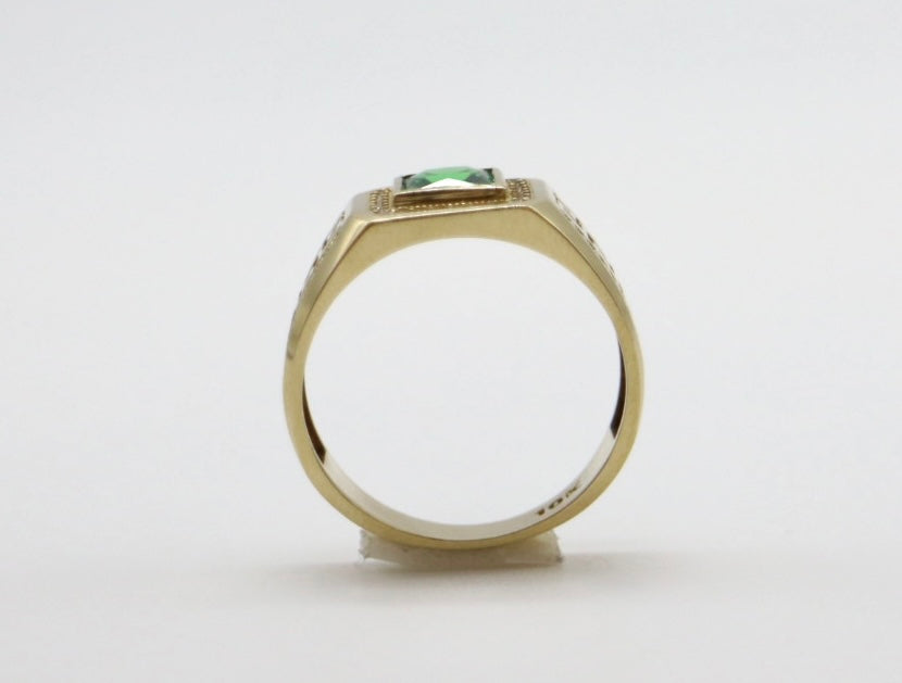 BAGUE HOMME VERTE EMERAUDE