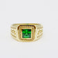 BAGUE HOMME VERTE EMERAUDE