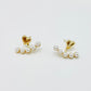 BOUCLE D'OREILLE CONTOUR EN PERLES