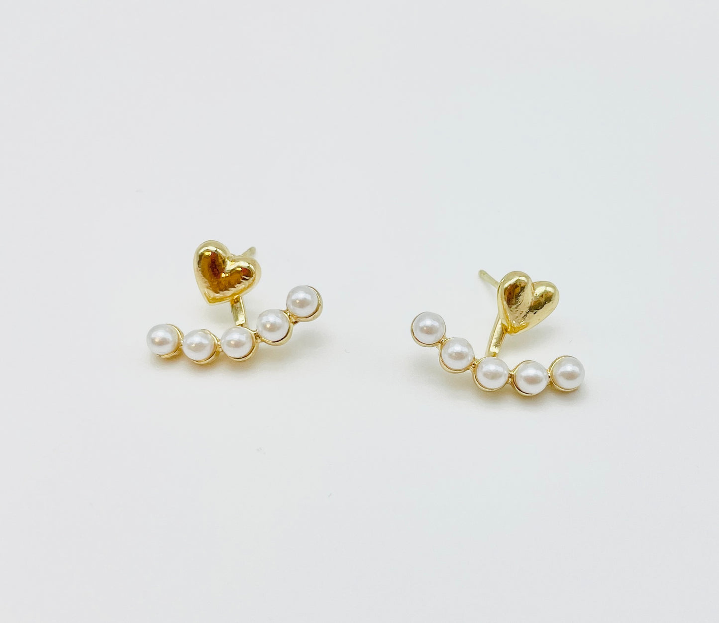 BOUCLE D'OREILLE CONTOUR EN PERLES