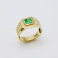 BAGUE HOMME VERTE EMERAUDE