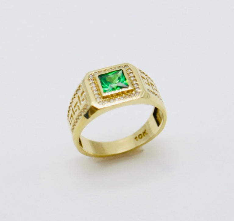 BAGUE HOMME VERTE EMERAUDE