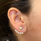 BOUCLE D'OREILLE CONTOUR EN PERLES