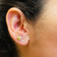 BOUCLE D'OREILLE CONTOUR EN PERLES