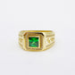 BAGUE HOMME VERTE EMERAUDE