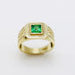 BAGUE HOMME VERTE EMERAUDE