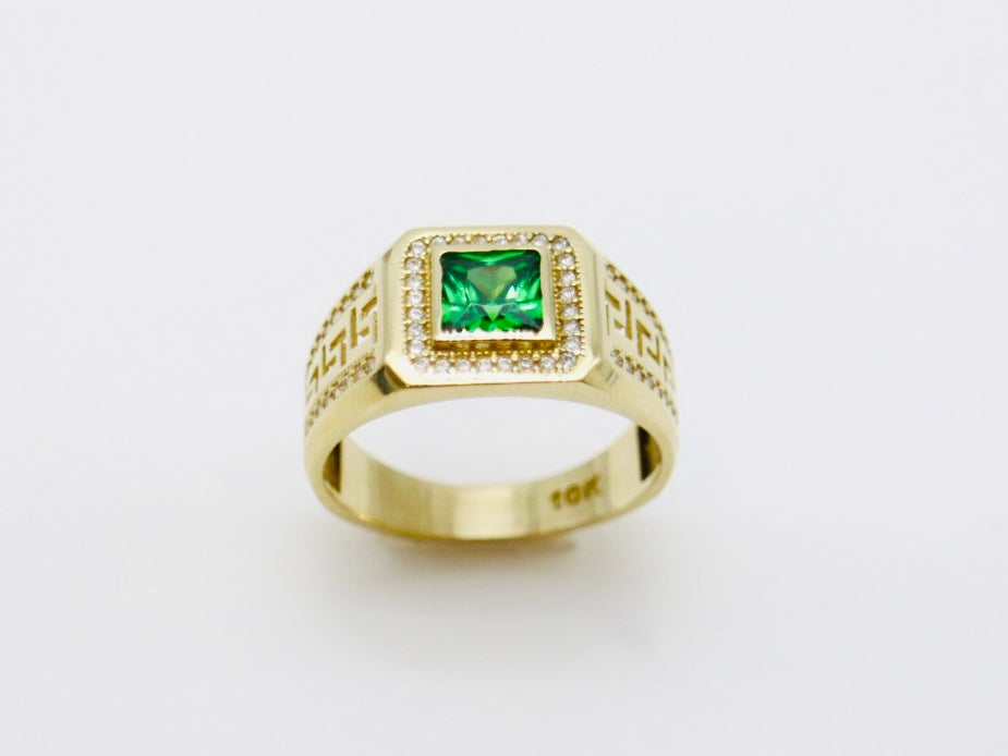 BAGUE HOMME VERTE EMERAUDE