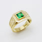 BAGUE HOMME VERTE EMERAUDE