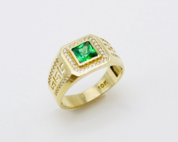 BAGUE HOMME VERTE EMERAUDE