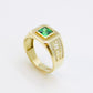 BAGUE HOMME VERTE EMERAUDE