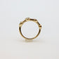 BAGUE CITRINE ET DIAMANTS BAGUETTE