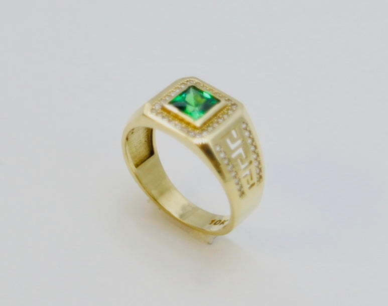 BAGUE HOMME VERTE EMERAUDE