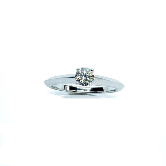 Bague Solitaire Or blanc 10k